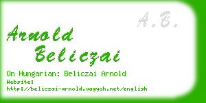 arnold beliczai business card